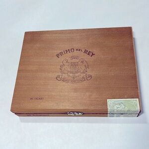 Wooden CIGAR BOX Primo del Ray Vintage Dominican Republic Moro Cigar Co Richmond